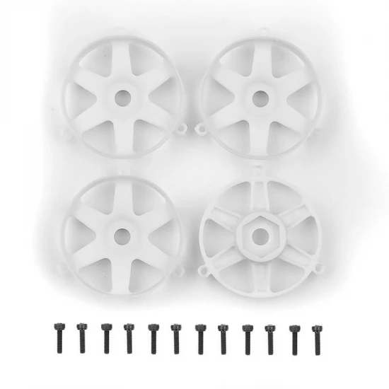 Team Associated DC10 FT Adj. Wheel Face Plate - White (4)