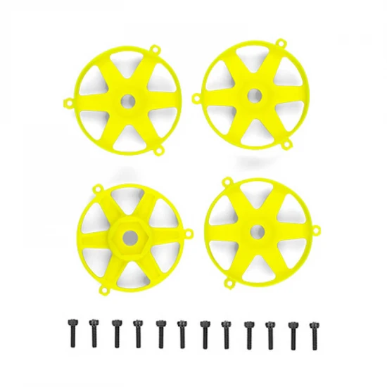 Team Associated DC10 FT Adj. Wheel Face Plate - Flo. Yellow(4)