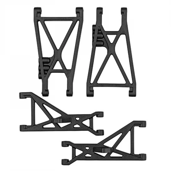 Team Associated RC10GT Front + Rear Suspension Arms Black