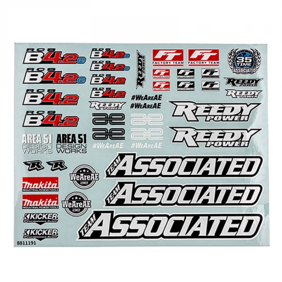 Team Associated RC8B4.2 Decal Sheet
