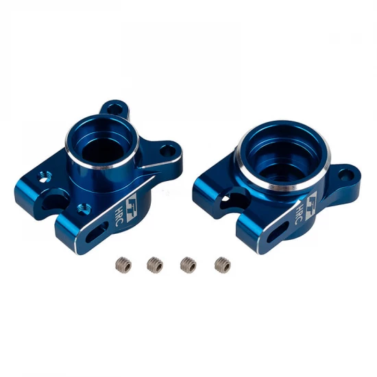 Team Associated FT RC10B7 Rear Hub Set HRC - Blue Aluminium