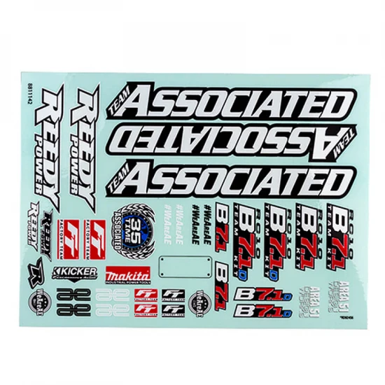 Team Associated RC10B7.1 Decal Sheet