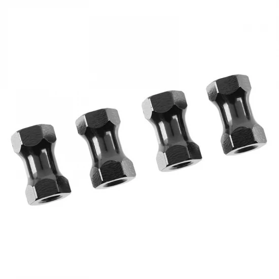 Corally Chassis Post 10mm Aluminium Black 4 Pcs