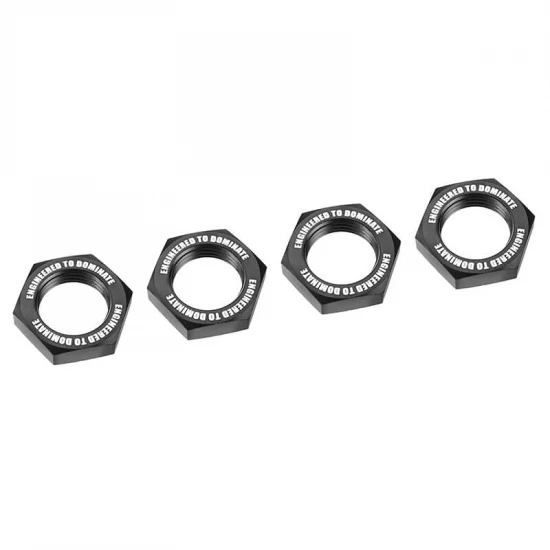 Corally Wheel Nut Serrated Aluminium Black 4 Pcs