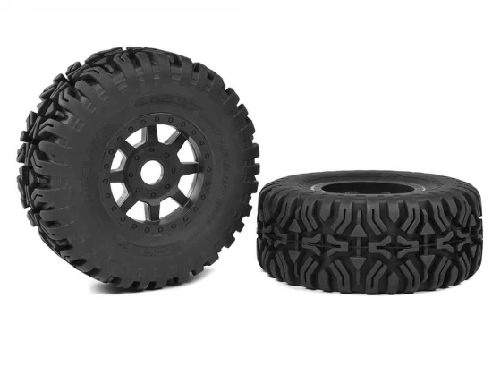 Corally 1:8 SC Tyres Mudclaws Glued On Black Rims