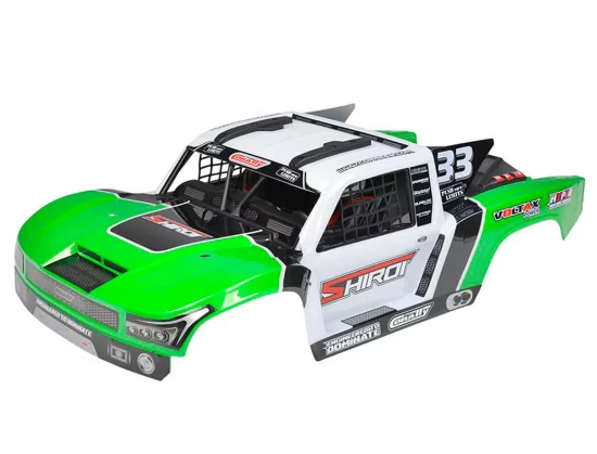 Corally Body Shiroi + Driver Interior + Roll Cage + Body Accessories - Green Cut