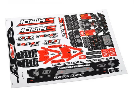 Team Corally Body Decal Sheet Shiroi 1Pc