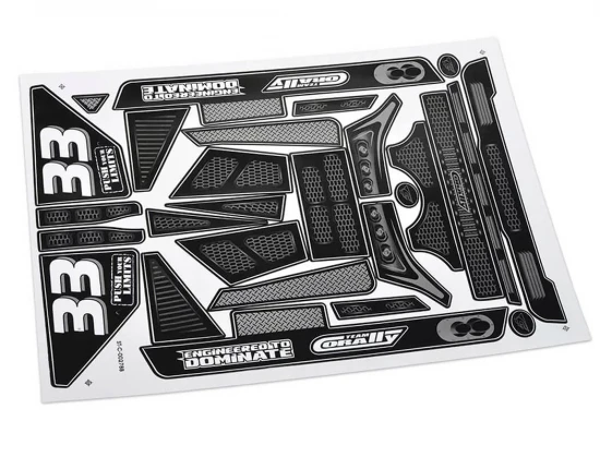 Team Corally Body Decal Sheet Shiroi 1Pc