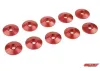 Corally Aluminium Washer For M4 Flat Head Screws Od=10mm Red (10Pcs)
