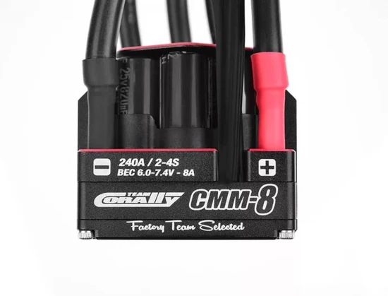 Team Corally CMM-8 Racing ESC Sensored 2-4S 240A Black/Red