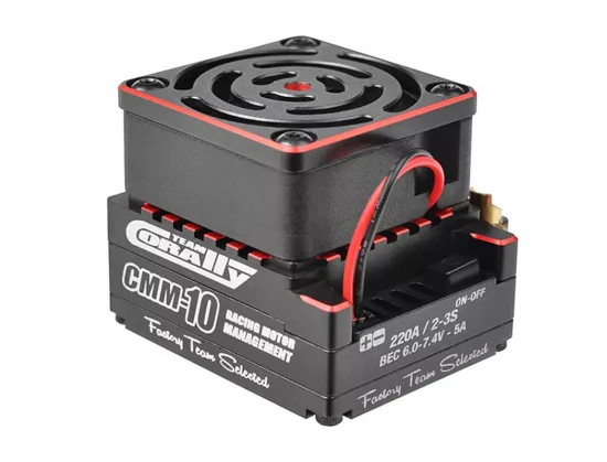 Team Corally Cmm-10 Racing ESC Sensored 2-3S 220A Black/Red