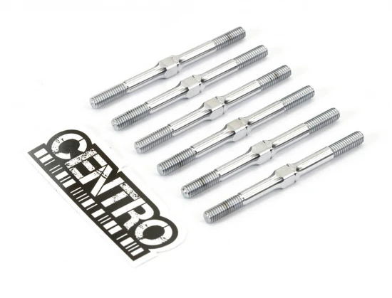 Centro RC10B7 Titanium Turnbuckle Set (6Pc) - Silver