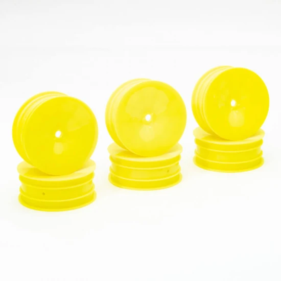 Centro 1:10 Dished Buggy Front 2WD Wide Wheel Yellow - 3 Pairs