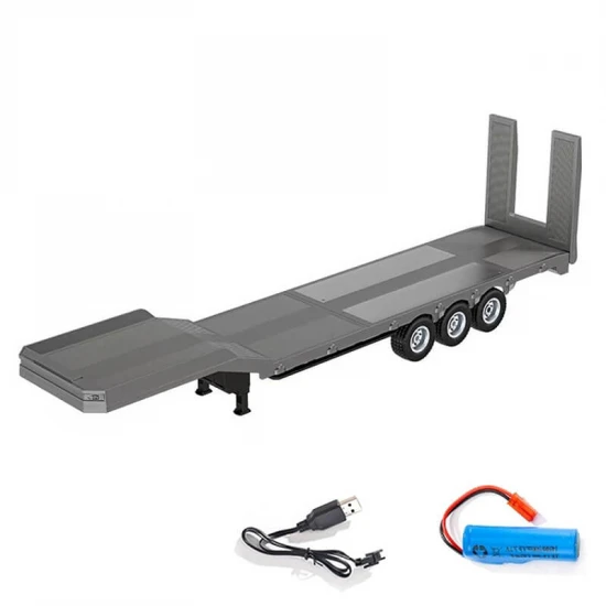 HuiNa RC Haulage Flatbed Trailer - Silver