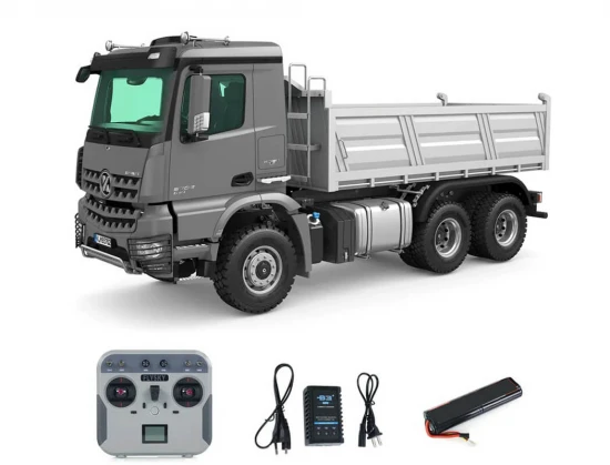 HuiNa RC Kabolite 1:14 6X6 Dump Tipper Truck RTR Silver