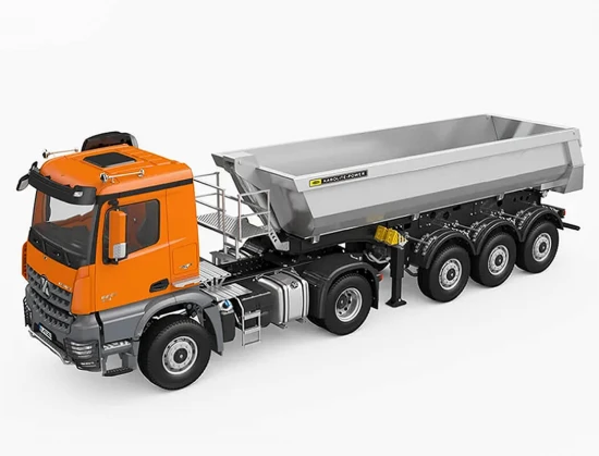 HuiNa Kabolite 1:14 3 Axle 4X4 Trailer + Truck RTR Orange