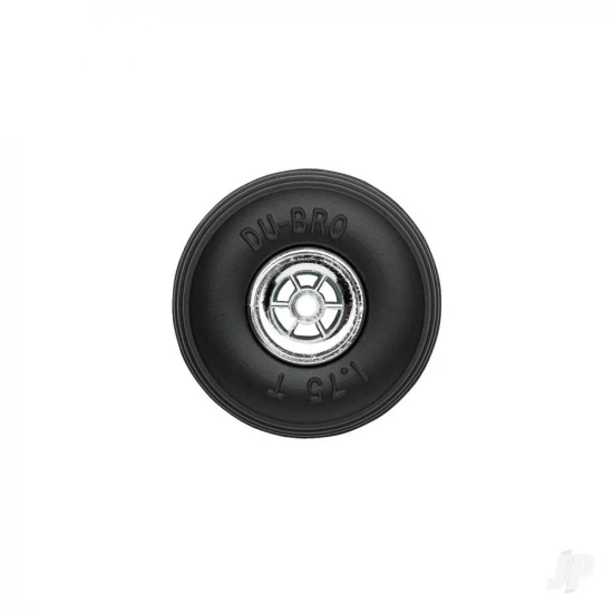 Dubro 1-3/4in Diameter Chrome Treaded Wheels (2 pcs)