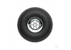 Dubro 2-3/4in Diameter Chrome Treaded Wheels (2 pcs)