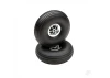 Dubro 3-1/4in Diameter Chrome Treaded Wheels (2 pcs)