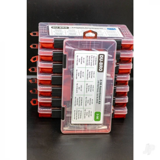 Dubro 2-56 Hardware Assortment Kit (180 pcs set)