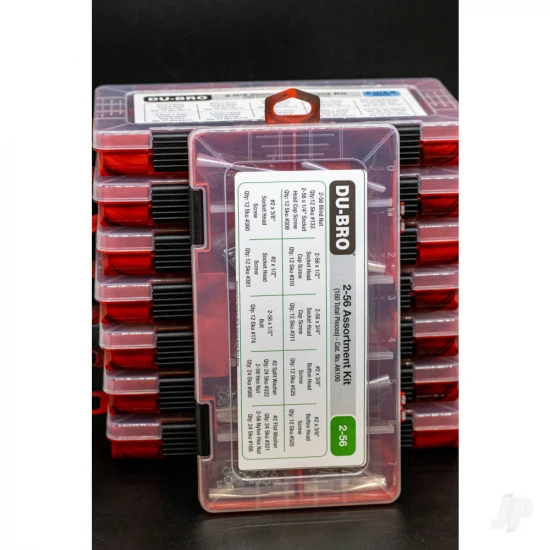 Dubro 2-56 Hardware Assortment Kit (180 pcs set)