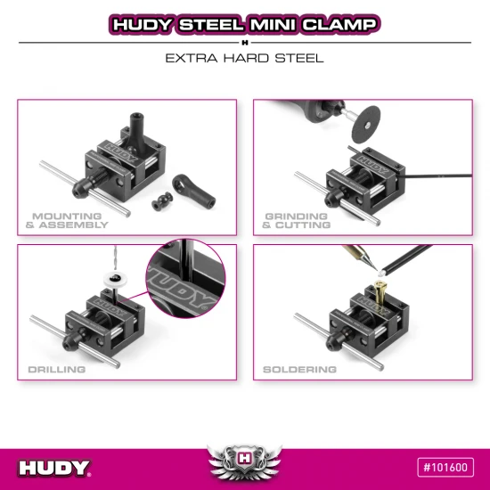 Hudy Steel Mini Clamp Extra Hard Steel