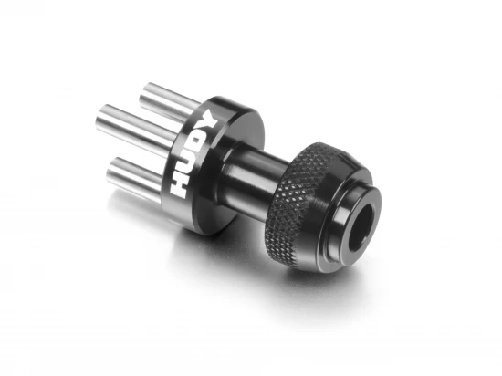 Hudy Aluminium Nut 3-Pins Wheel Adapter - Front/Rear - 1:12 Pan Car