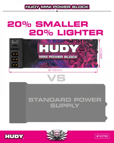 Hudy Mini Power Block 800W / 67 AMP - US Plug