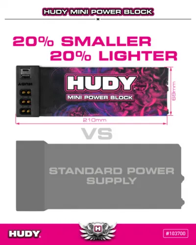 Hudy Mini Power Block 800W / 67A - UK