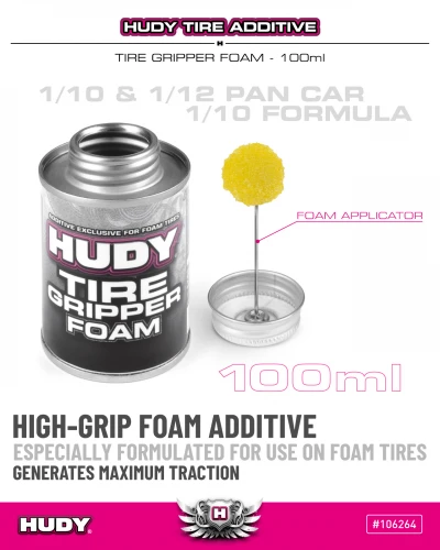 Hudy Tyre Additive - Tire Gripper Foam - 100ml