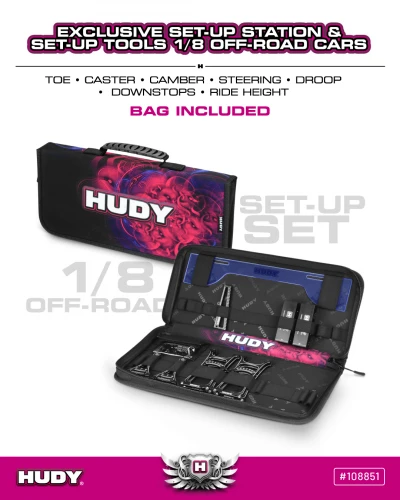 Hudy Set Up Station And Set Up Tools With Carrying Bag - 1:8 Off-Road Cars