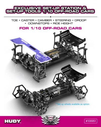 Hudy Set Up Station And Set Up Tools With Carrying Bag - 1:10 Off-Road Cars
