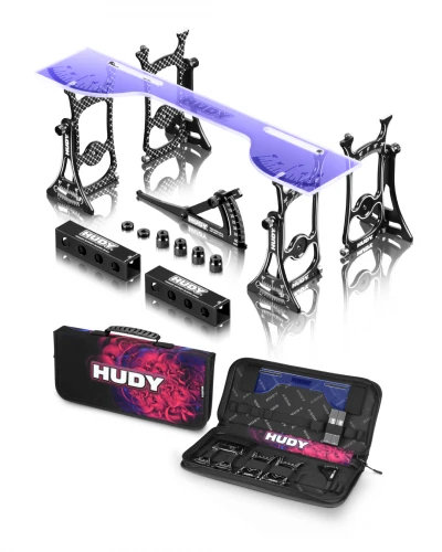 Hudy Set Up Station And Set Up Tools With Carrying Bag - 1:10 Off-Road Cars