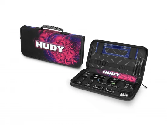 Hudy Set Up Station And Set Up Tools With Carrying Bag - 1:10 And 1:12 Pan Cars