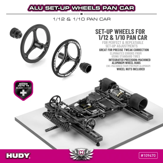 Hudy Aluminium SET-UP WHEEL FOR 1:12 And 1:10 PAN CAR (2)