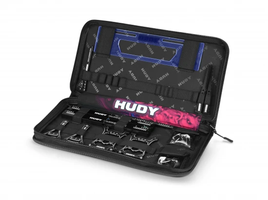 Hudy Set Up Station And Set Up Tools With Carrying Bag - 1:10 Formula Cars