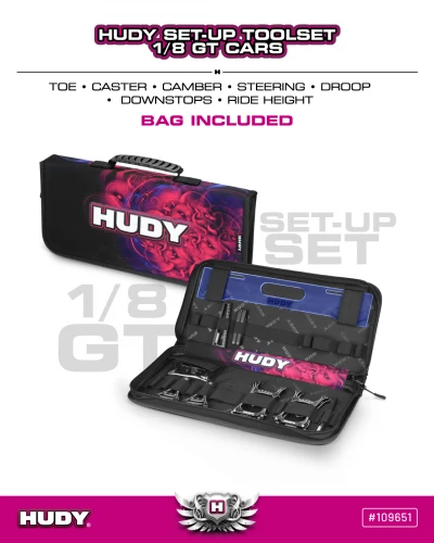 Hudy Set Up Station And Set Up Tools With Carrying Bag - 1:8 GT Cars