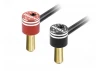 Hudy Aluminium Bullet Plug Black And Red With 5mm Golden Bullets - Set
