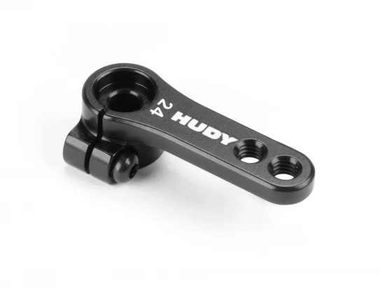 Hudy Aluminium Clamp Servo Horn - Hitec - Offset - 2-Hole - M3 - 24T