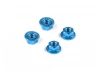 Hudy Aluminium Nut M4 With Serrated Flange - Blue (4)