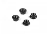 Hudy Aluminium Nut M4 With Serrated Flange - Black (4)