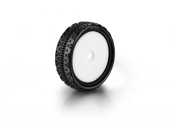Hudy 1:10 Off Road Pre Glued 101 Carpet Tyres - 2WD Front (2)
