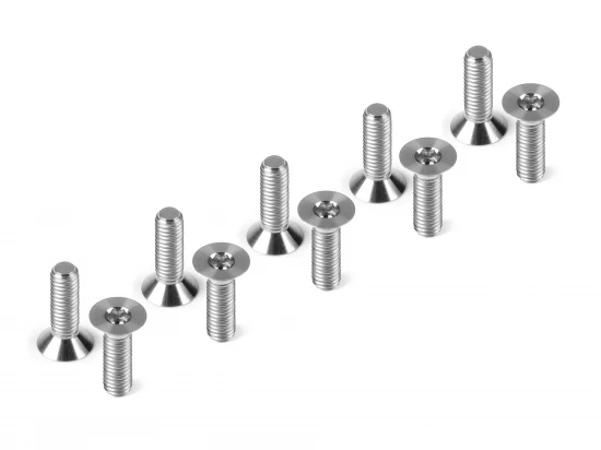 Hudy Titanium Flat Head Screw M3X10 (10)