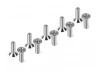 Hudy Titanium Flat Head Screw M3X10 (10)