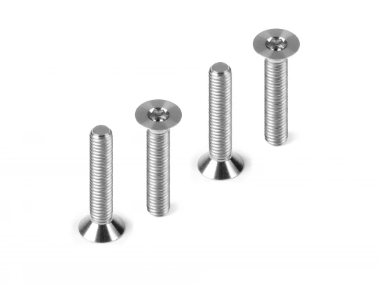Hudy Titanium Flat Head Screw M3X16 (4)