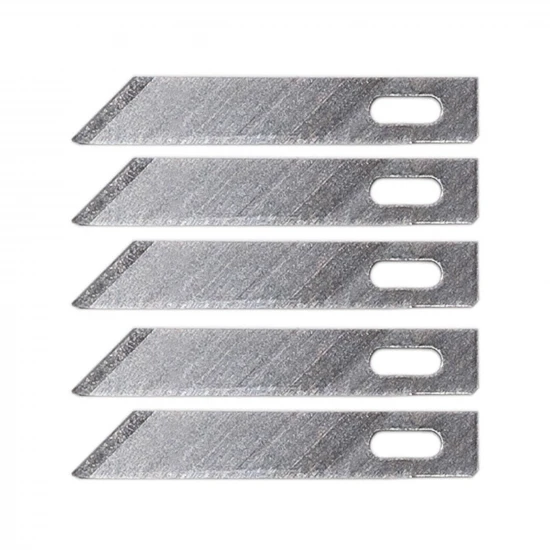 Excel #5 Angled Chisel Blade, Shank 0.25 (0.58 cm) (5pcs) (Carded)
