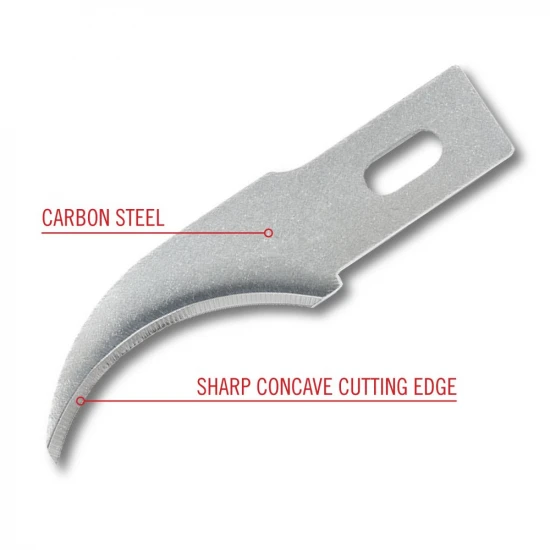 Excel #28 Concave Blades, Shank 0.345 (0.88 cm) (5pcs) (Carded)
