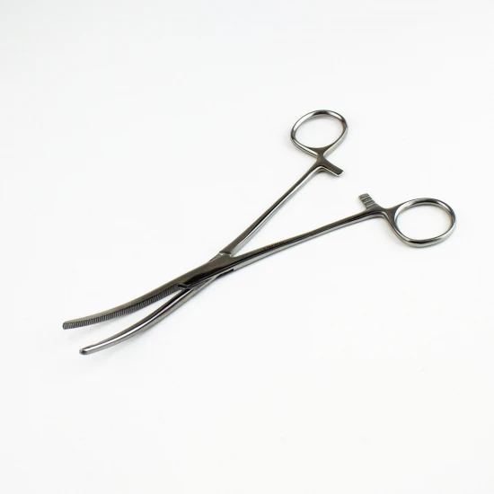 Excel 7.5in Curved Nose Stainless Steel Hemostats (Carded)