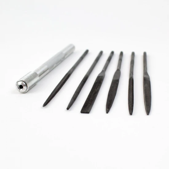 Excel Assorted File Set with Handle, Cut #2 with Square, Round, Halfround, Equaling, Knife and Flat (6pcs) (Carded)