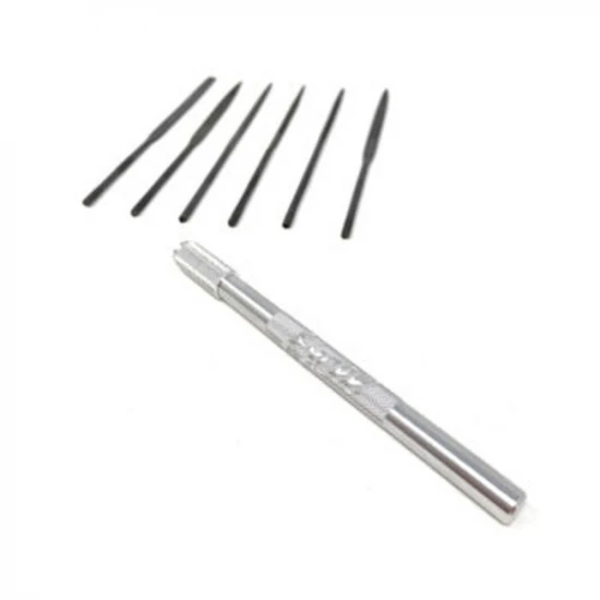 Excel Assorted File Set with Handle, Cut #2 with Square, Round, Halfround, Equaling, Knife and Flat (6pcs) (Carded)